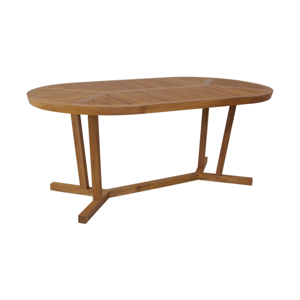 Korogated Outdoor Oval Dining Table